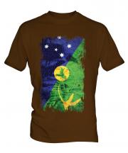 Christmas Island Grunge Flag Mens T-Shirt