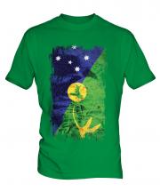 Christmas Island Grunge Flag Mens T-Shirt