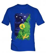 Christmas Island Grunge Flag Mens T-Shirt