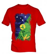 Christmas Island Grunge Flag Mens T-Shirt