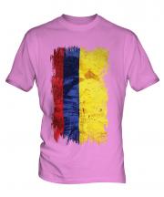 Colombia Grunge Flag Mens T-Shirt