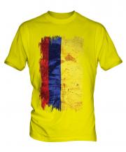 Colombia Grunge Flag Mens T-Shirt