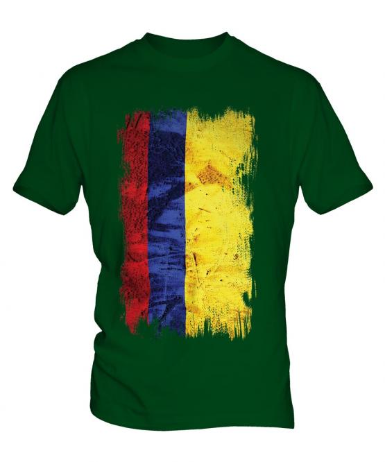 Colombia Grunge Flag Mens T-Shirt