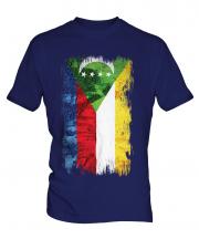 Comoros Grunge Flag Mens T-Shirt