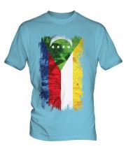 Comoros Grunge Flag Mens T-Shirt