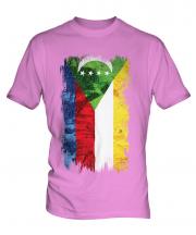 Comoros Grunge Flag Mens T-Shirt