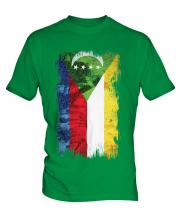 Comoros Grunge Flag Mens T-Shirt