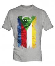 Comoros Grunge Flag Mens T-Shirt