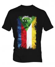 Comoros Grunge Flag Mens T-Shirt