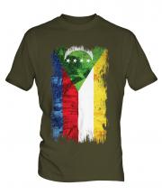Comoros Grunge Flag Mens T-Shirt