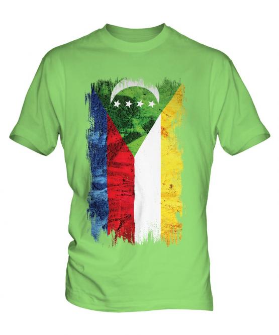 Comoros Grunge Flag Mens T-Shirt