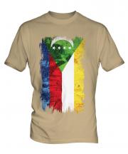 Comoros Grunge Flag Mens T-Shirt