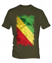 Congo Grunge Flag Mens T-Shirt