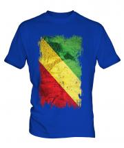 Congo Grunge Flag Mens T-Shirt