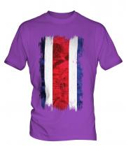 Costa Rica Grunge Flag Mens T-Shirt
