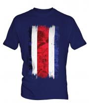 Costa Rica Grunge Flag Mens T-Shirt
