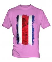 Costa Rica Grunge Flag Mens T-Shirt