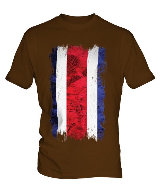 Costa Rica Grunge Flag Mens T-Shirt