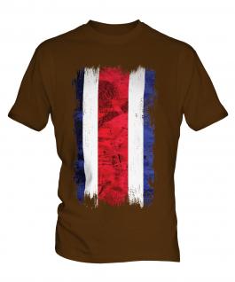 Costa Rica Grunge Flag Mens T-Shirt