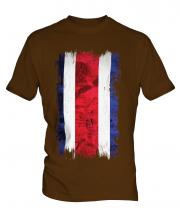 Costa Rica Grunge Flag Mens T-Shirt