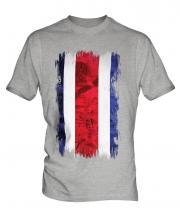 Costa Rica Grunge Flag Mens T-Shirt