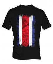 Costa Rica Grunge Flag Mens T-Shirt