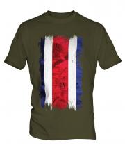 Costa Rica Grunge Flag Mens T-Shirt