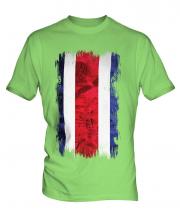 Costa Rica Grunge Flag Mens T-Shirt