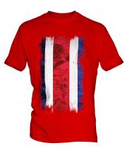 Costa Rica Grunge Flag Mens T-Shirt