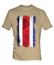 Costa Rica Grunge Flag Mens T-Shirt