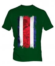 Costa Rica Grunge Flag Mens T-Shirt