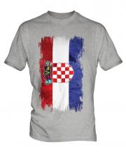 Croatia Grunge Flag Mens T-Shirt