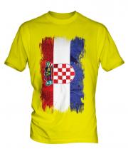 Croatia Grunge Flag Mens T-Shirt