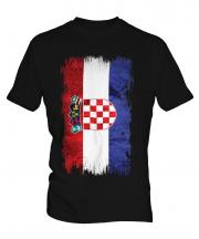 Croatia Grunge Flag Mens T-Shirt