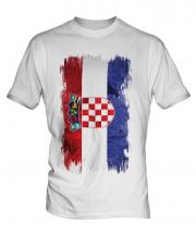 Croatia Grunge Flag Mens T-Shirt