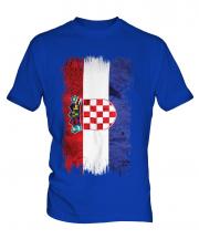 Croatia Grunge Flag Mens T-Shirt