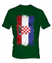 Croatia Grunge Flag Mens T-Shirt