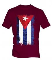 Cuba Grunge Flag Mens T-Shirt