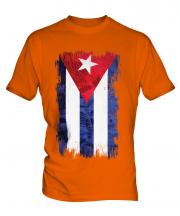 Cuba Grunge Flag Mens T-Shirt