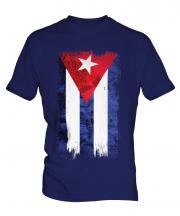 Cuba Grunge Flag Mens T-Shirt