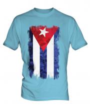 Cuba Grunge Flag Mens T-Shirt