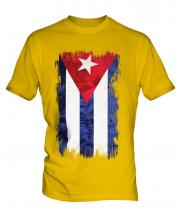 Cuba Grunge Flag Mens T-Shirt