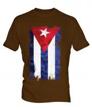 Cuba Grunge Flag Mens T-Shirt