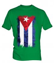 Cuba Grunge Flag Mens T-Shirt