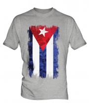 Cuba Grunge Flag Mens T-Shirt