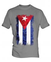 Cuba Grunge Flag Mens T-Shirt