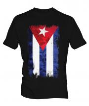 Cuba Grunge Flag Mens T-Shirt