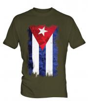 Cuba Grunge Flag Mens T-Shirt