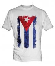 Cuba Grunge Flag Mens T-Shirt