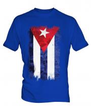 Cuba Grunge Flag Mens T-Shirt